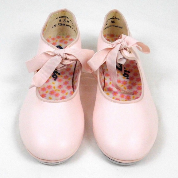 NEW Capezio Girls Junior Tyette Pink Tap Shoes - Picture 2 of 4